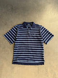 (L) Polo Blue Striped Shirt
