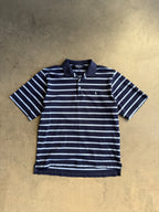 (L) Polo Blue Striped Shirt