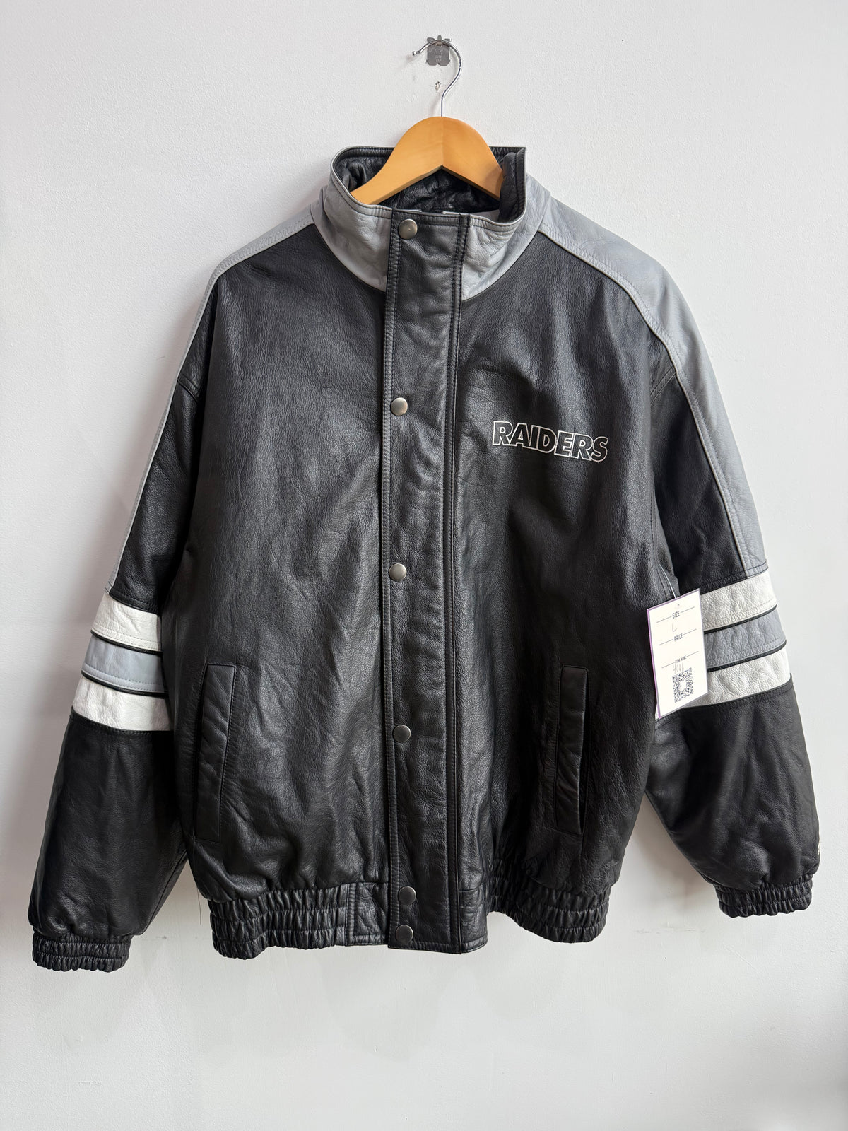 (L) Raiders Leather Jacket