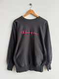 (XL) Black Champion Reverse Weave Crew