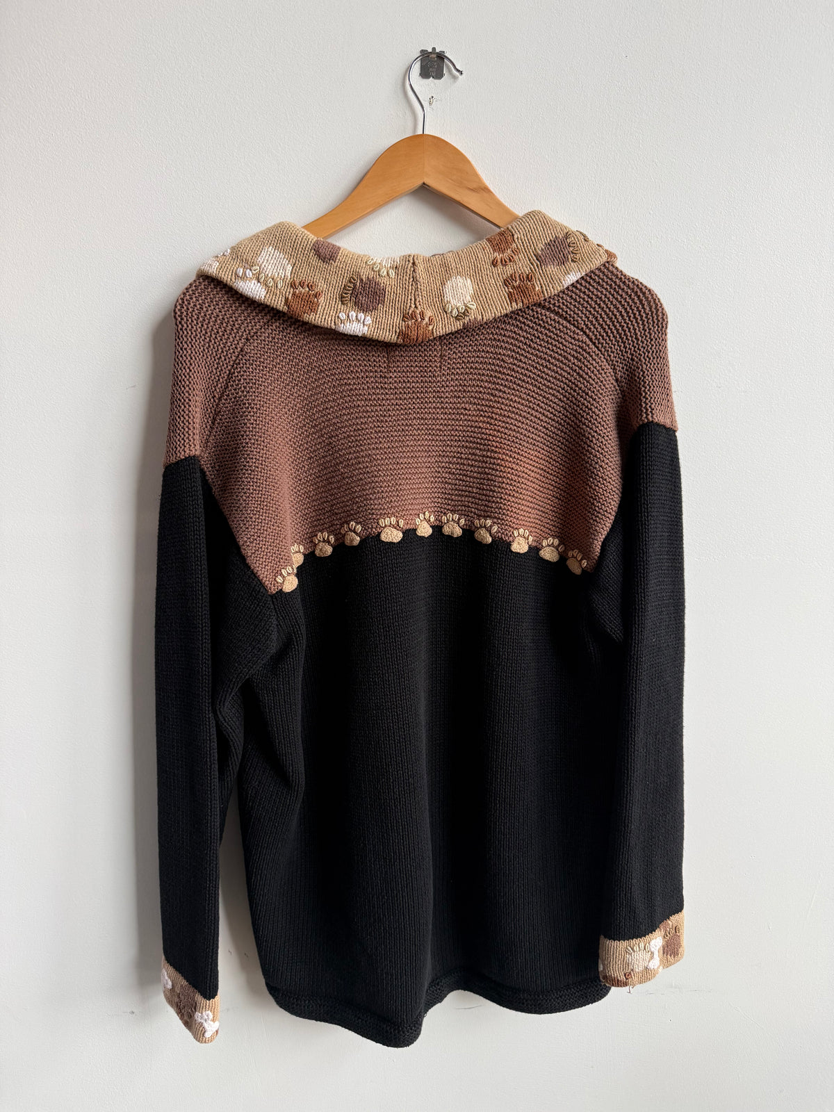 (XL) Dog Cardigan Knit Sweater