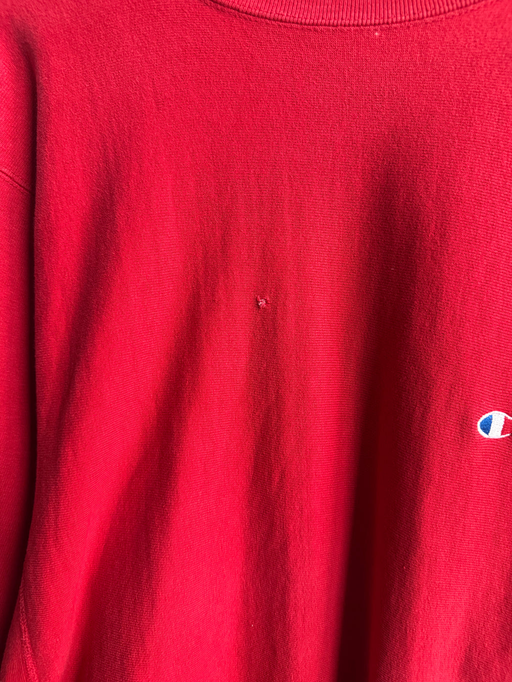 (XL) Red Champion Reverse Weave Crew