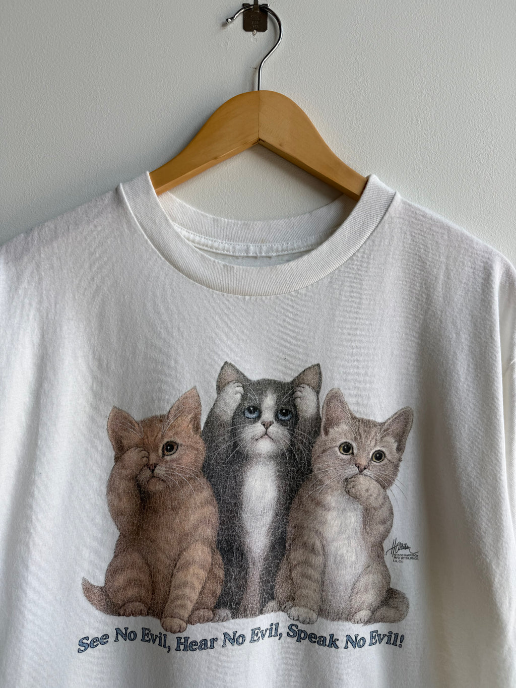 (L) See No Evil Cats Tee