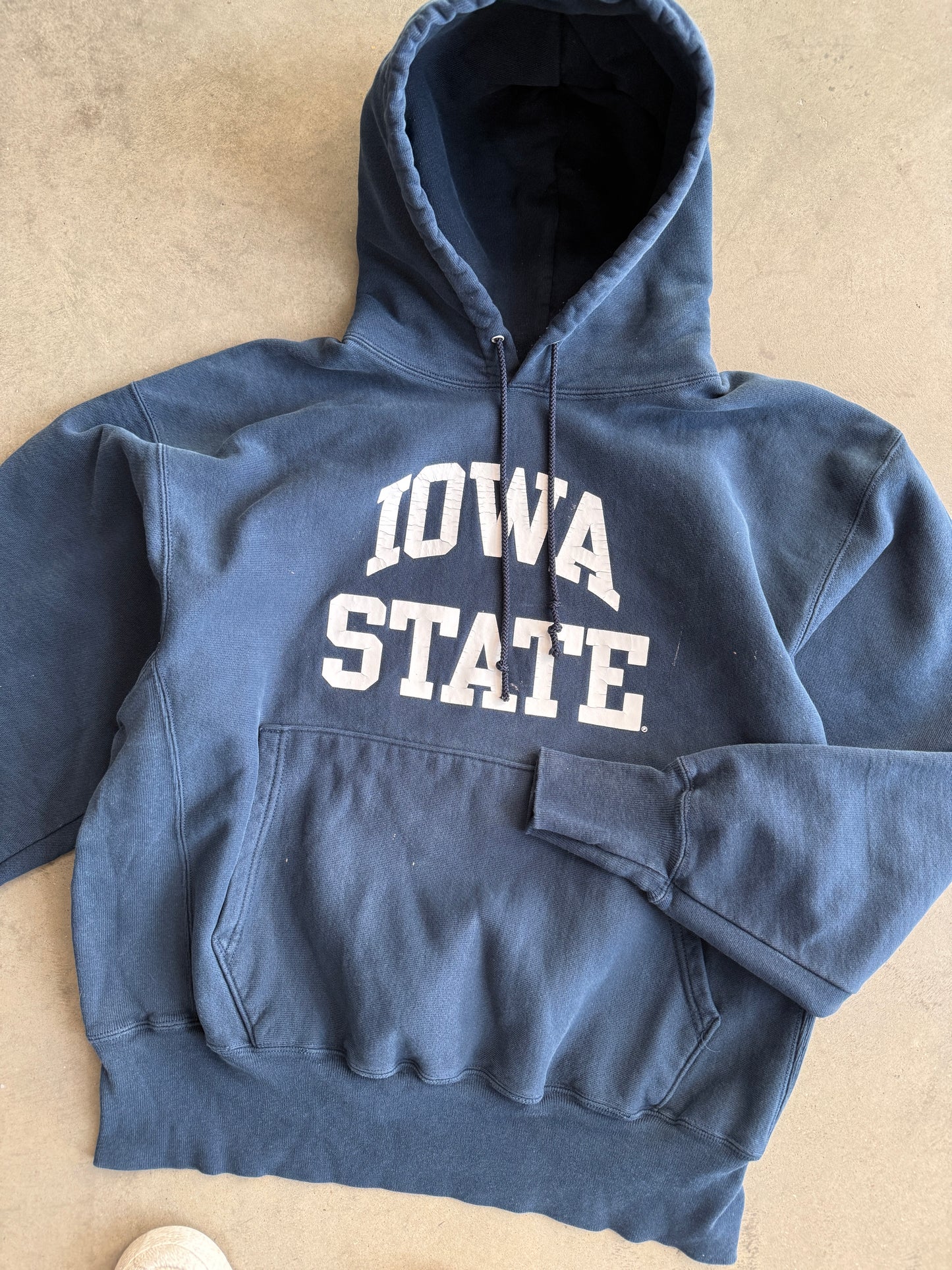 (XL) Iowa State Navy Reverse Weave Hoodie