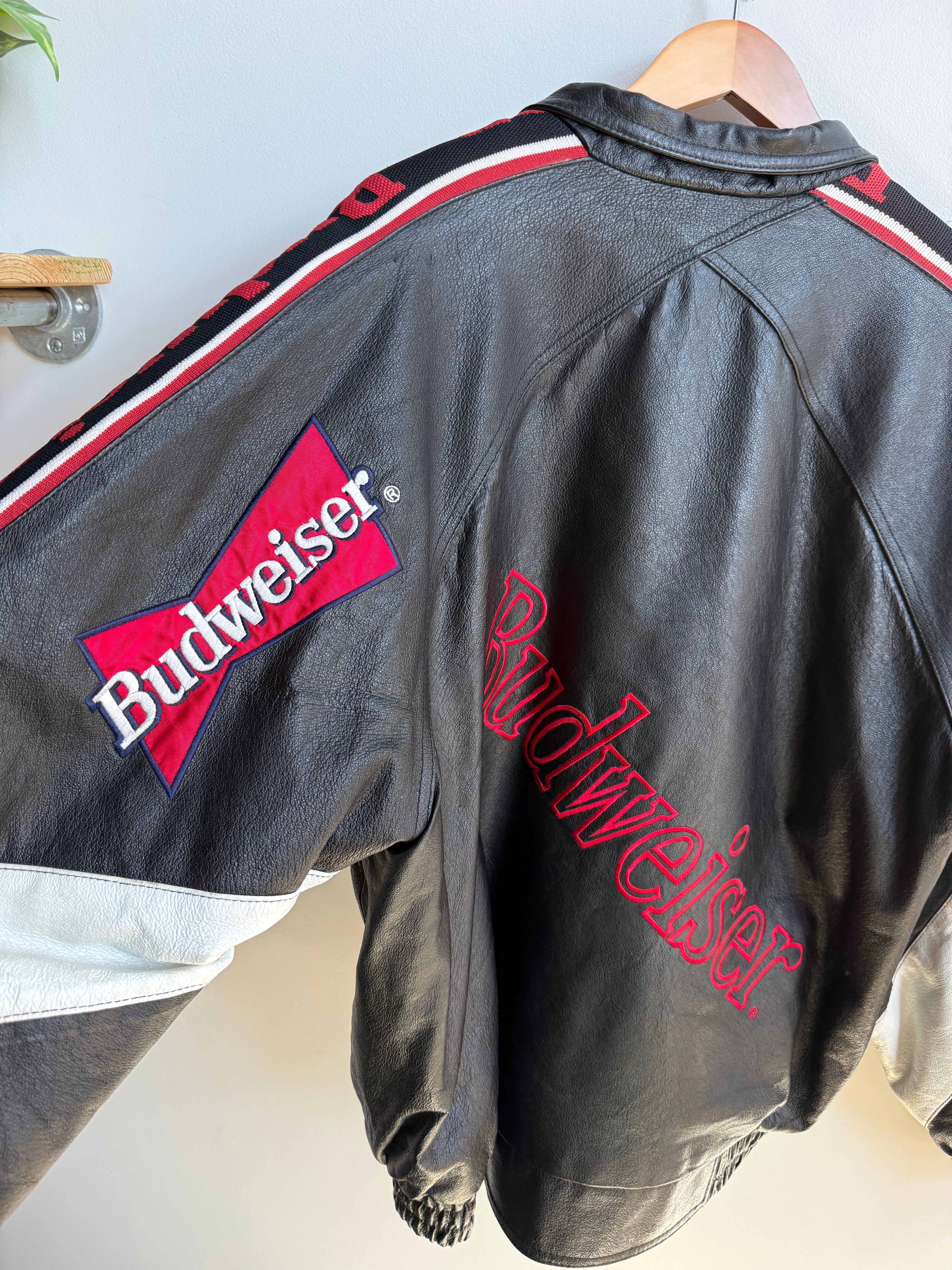 (L) Budweiser Leather Jacket