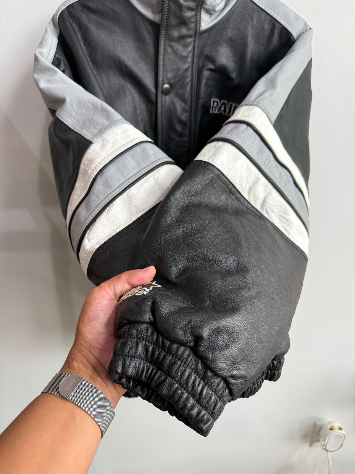 (L) Raiders Leather Jacket