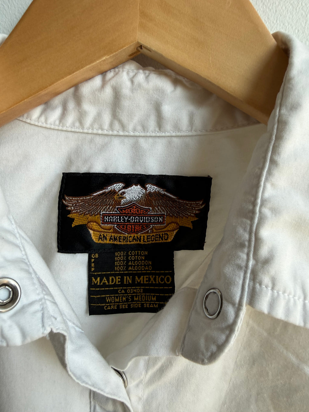 (M) Harley Davidson Button Up