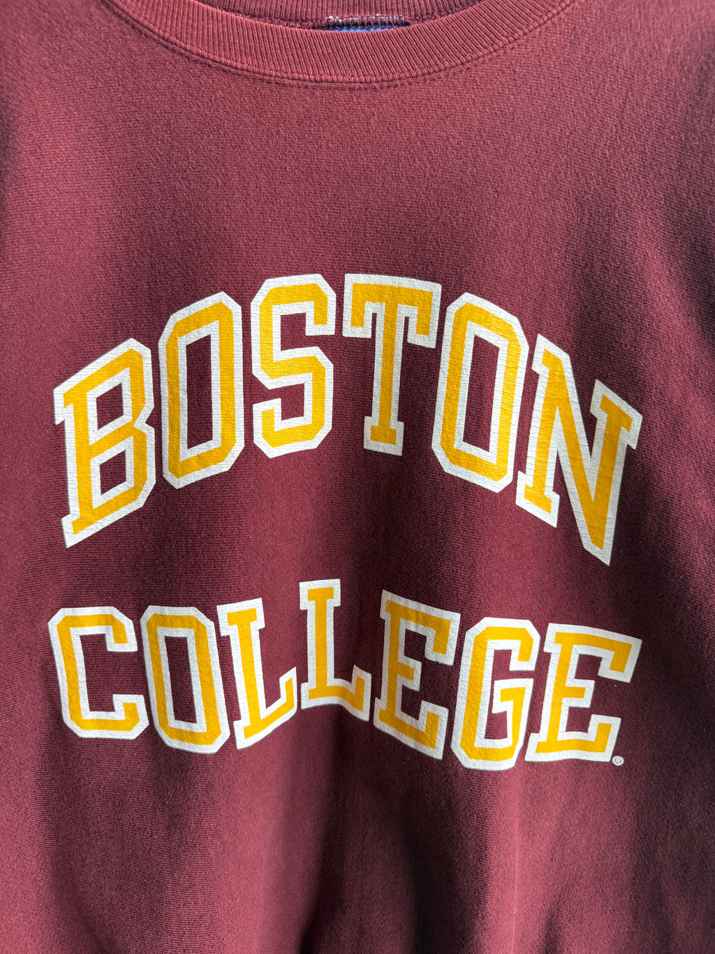 (L) Boston College Reverse Weave Crew