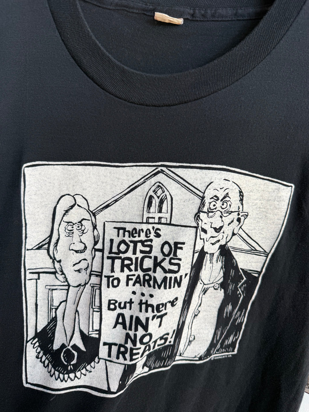 (M) American Gothic Farming Parody Tee