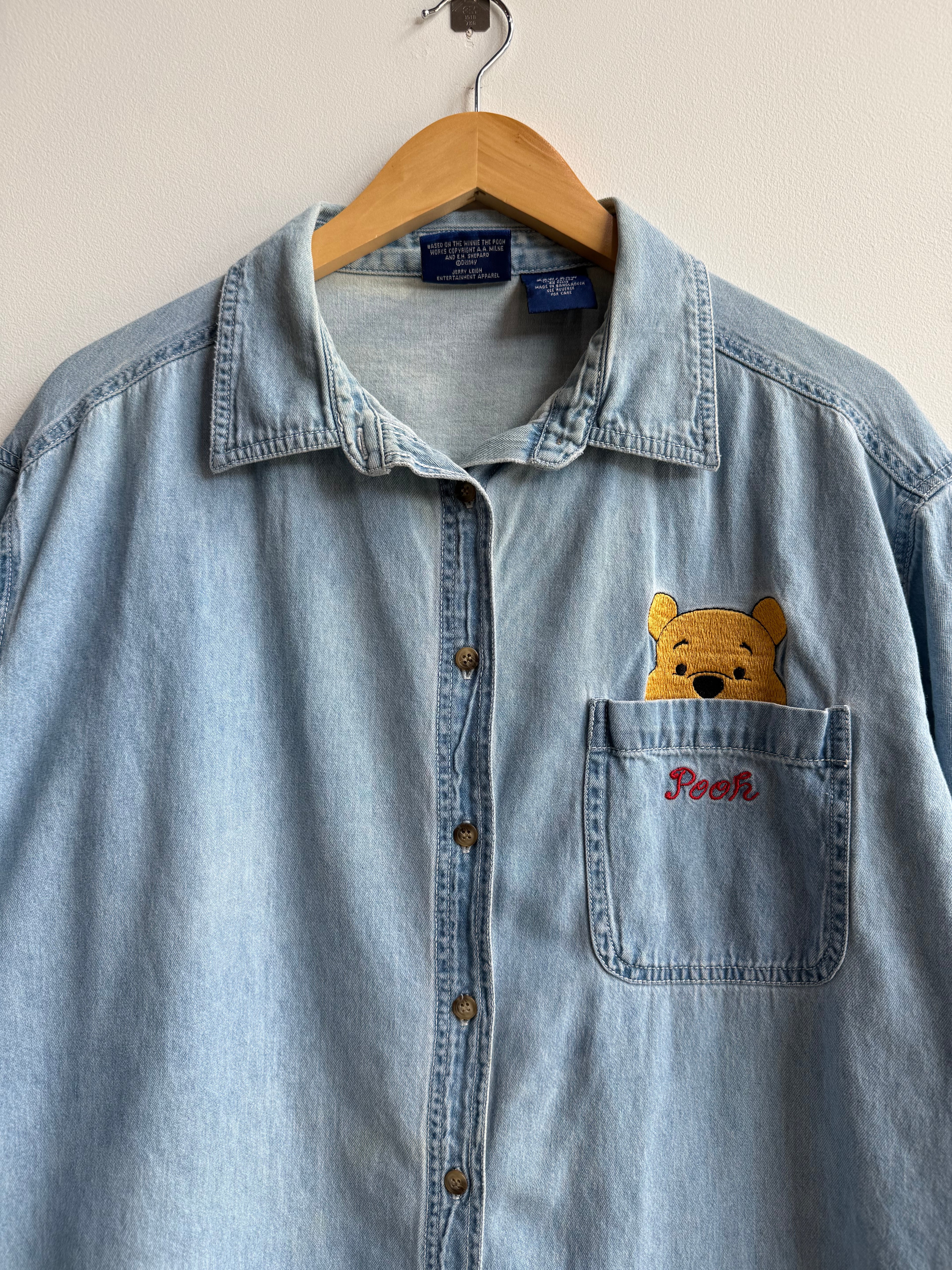 (XXL) Pooh Denim Shirt