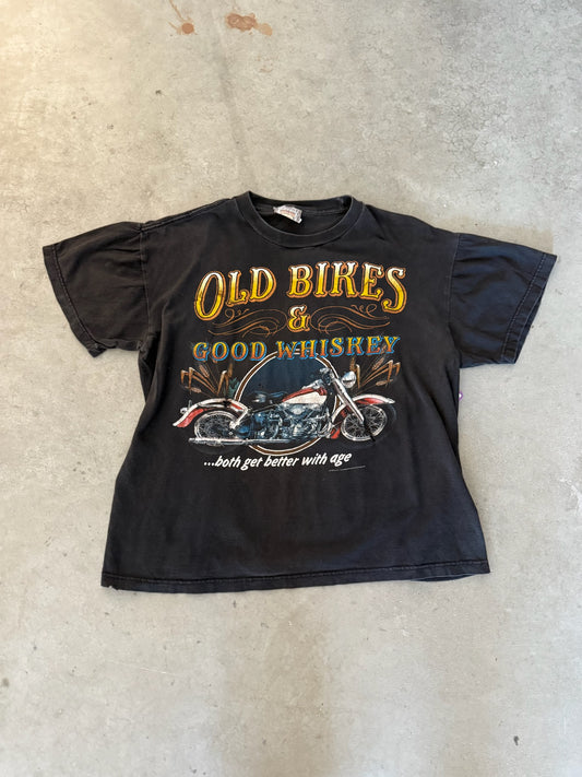 (S) Old Bikes & Whiskey Tee