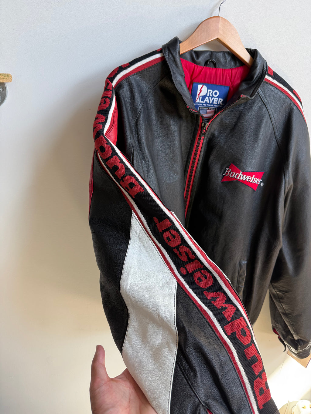(L) Budweiser Leather Jacket