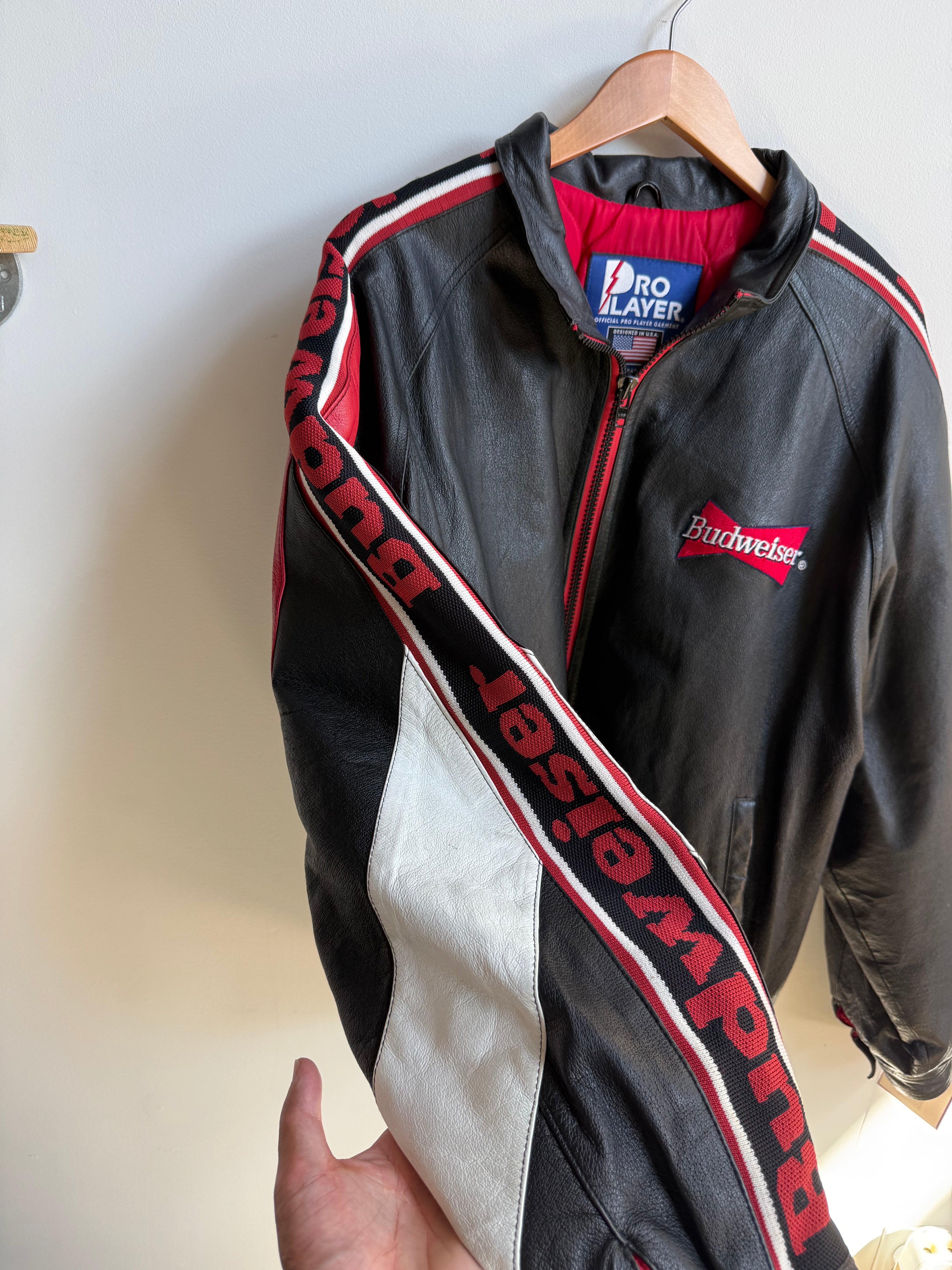 (L) Budweiser Leather Jacket