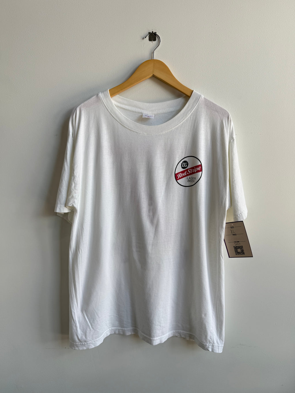 (XL) Red Stripe Beer Tee