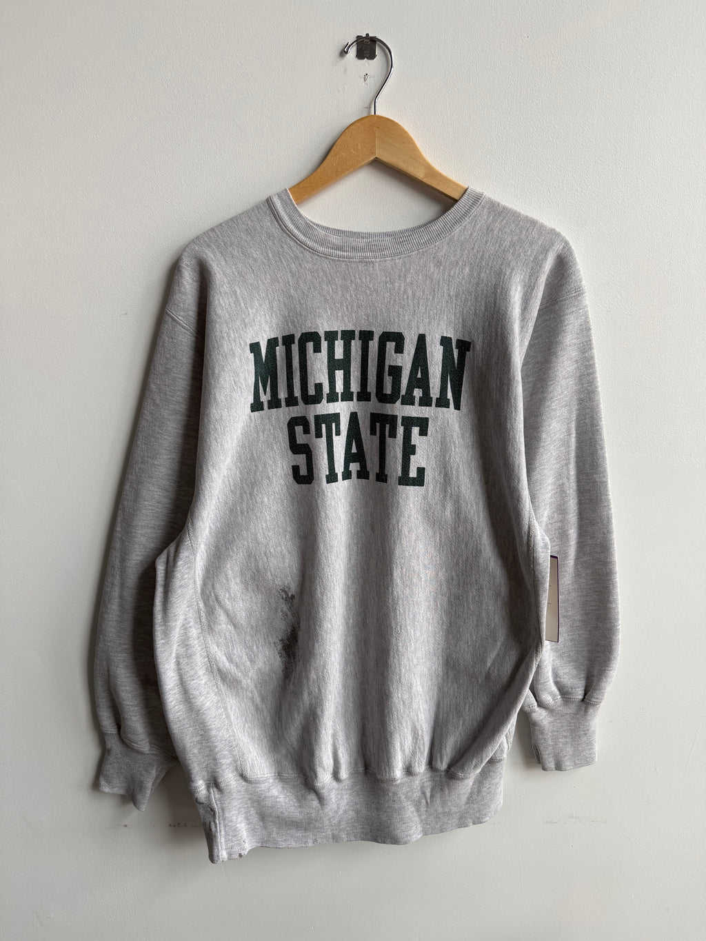 (XXL) Michigan State Reverse Weave Crew