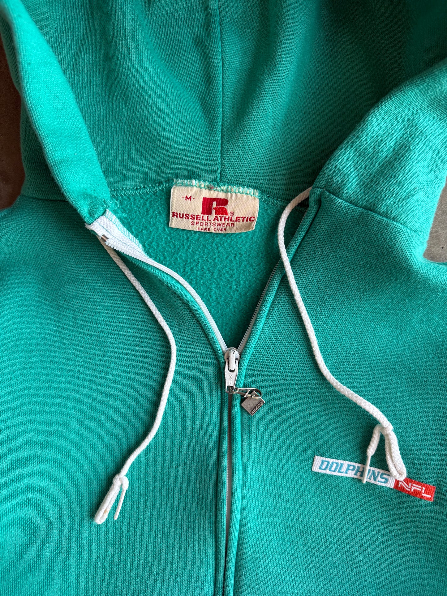 (M) Miami Dolphins Russell Zip Up Hoodie