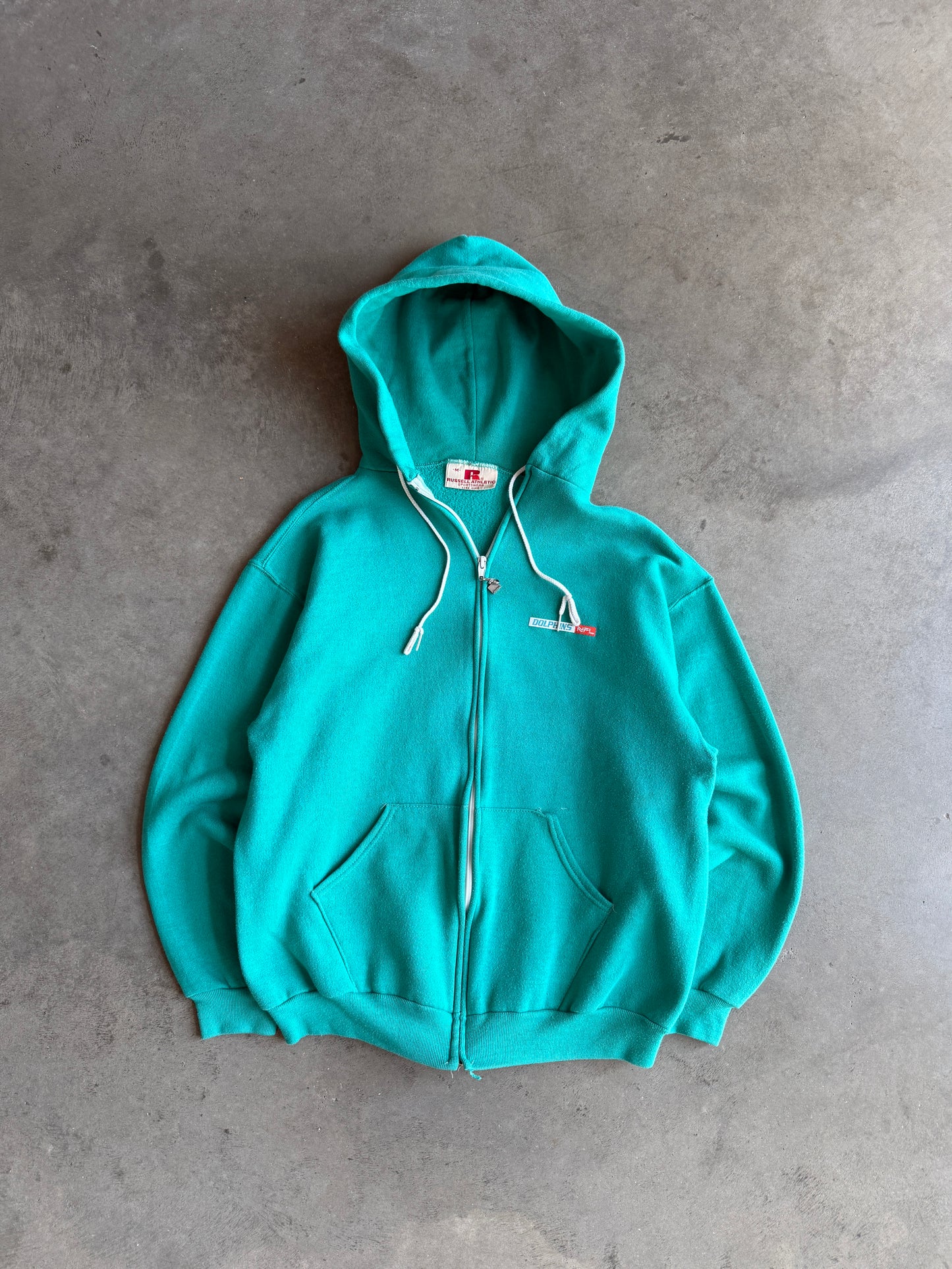 (M) Miami Dolphins Russell Zip Up Hoodie
