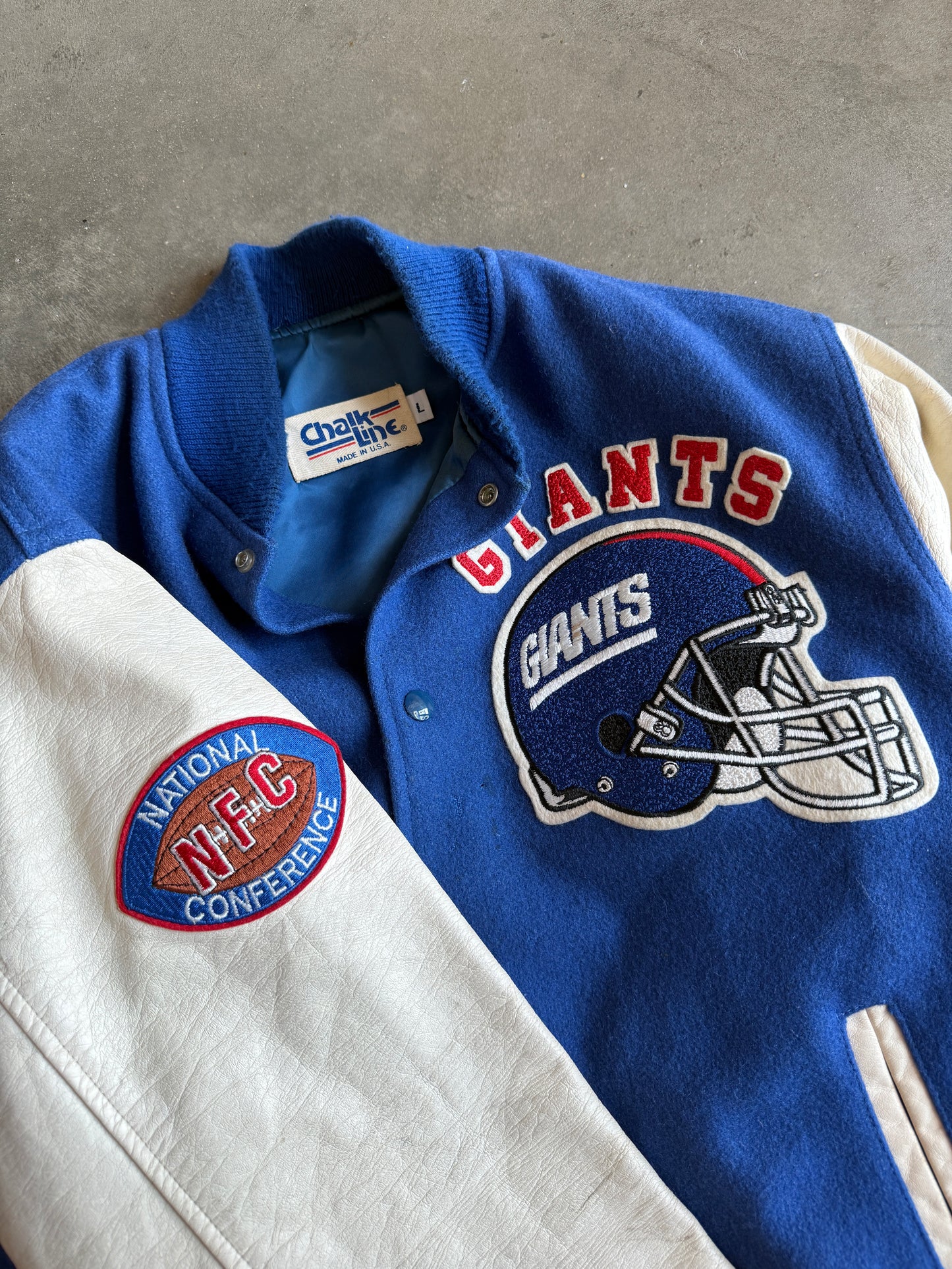 (L) New York Giants Letterman Jacket