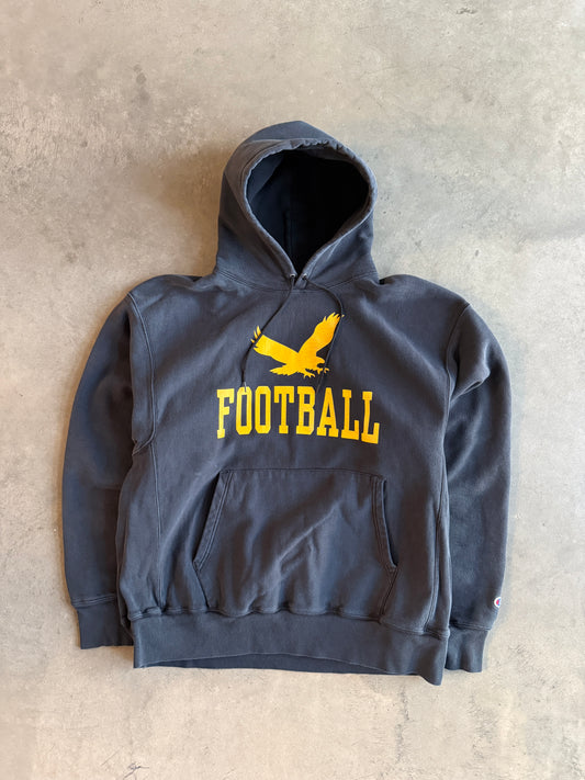 (XL) Black Champion Reverse Weave Hoodie