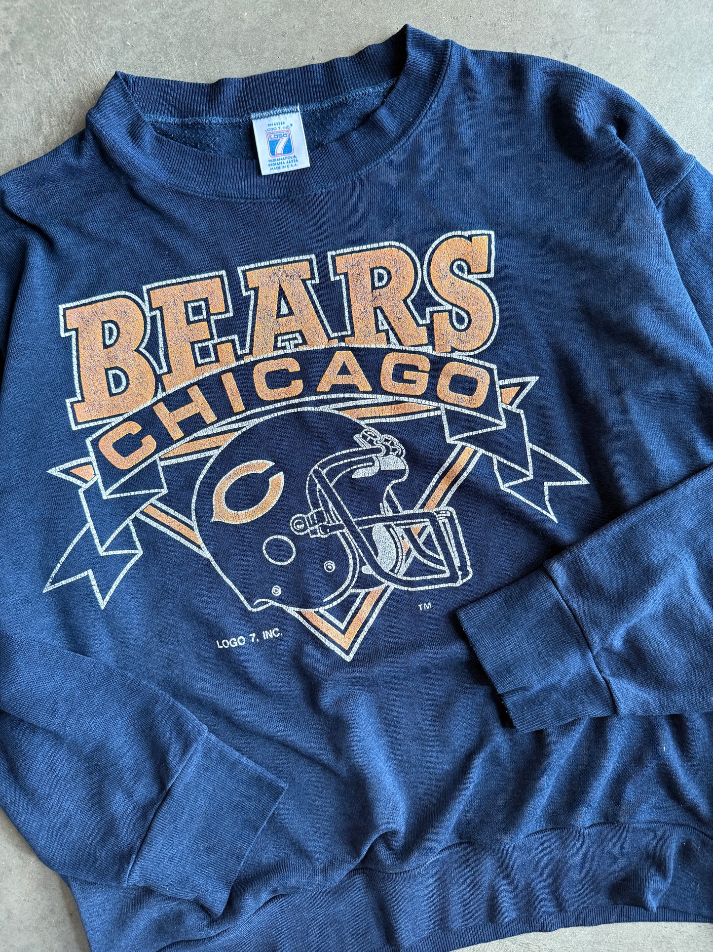 (L) Chicago Bears Logo 7 Thin Crew