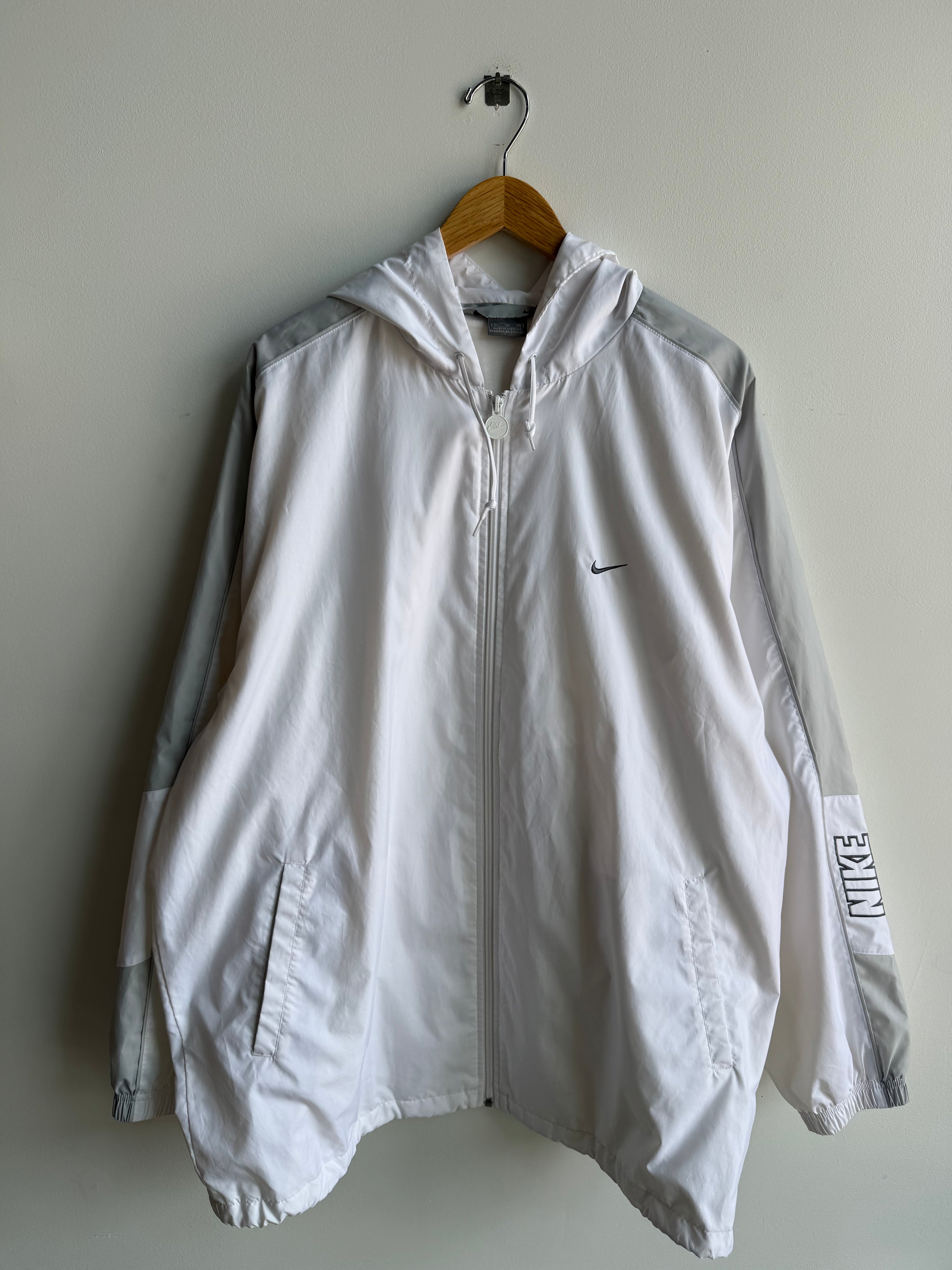 (XL) White Nike Windbreaker Jacket