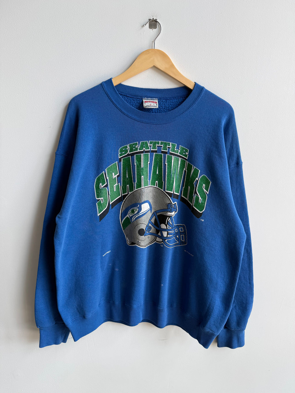 (XL) Seattle Seahawks Nutmegs Mills Crew