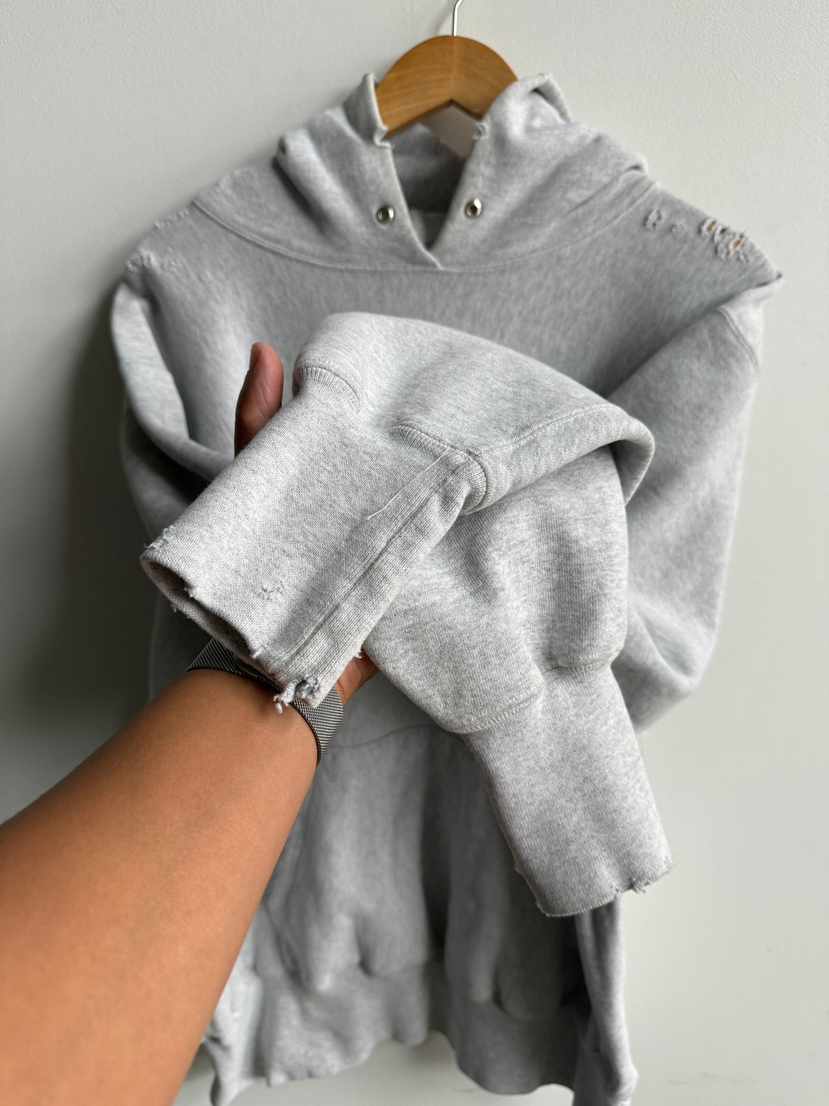(XL) Navy Reverse Weave Hoodie
