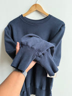 (L) Navy Champion Reverse Weave Crew