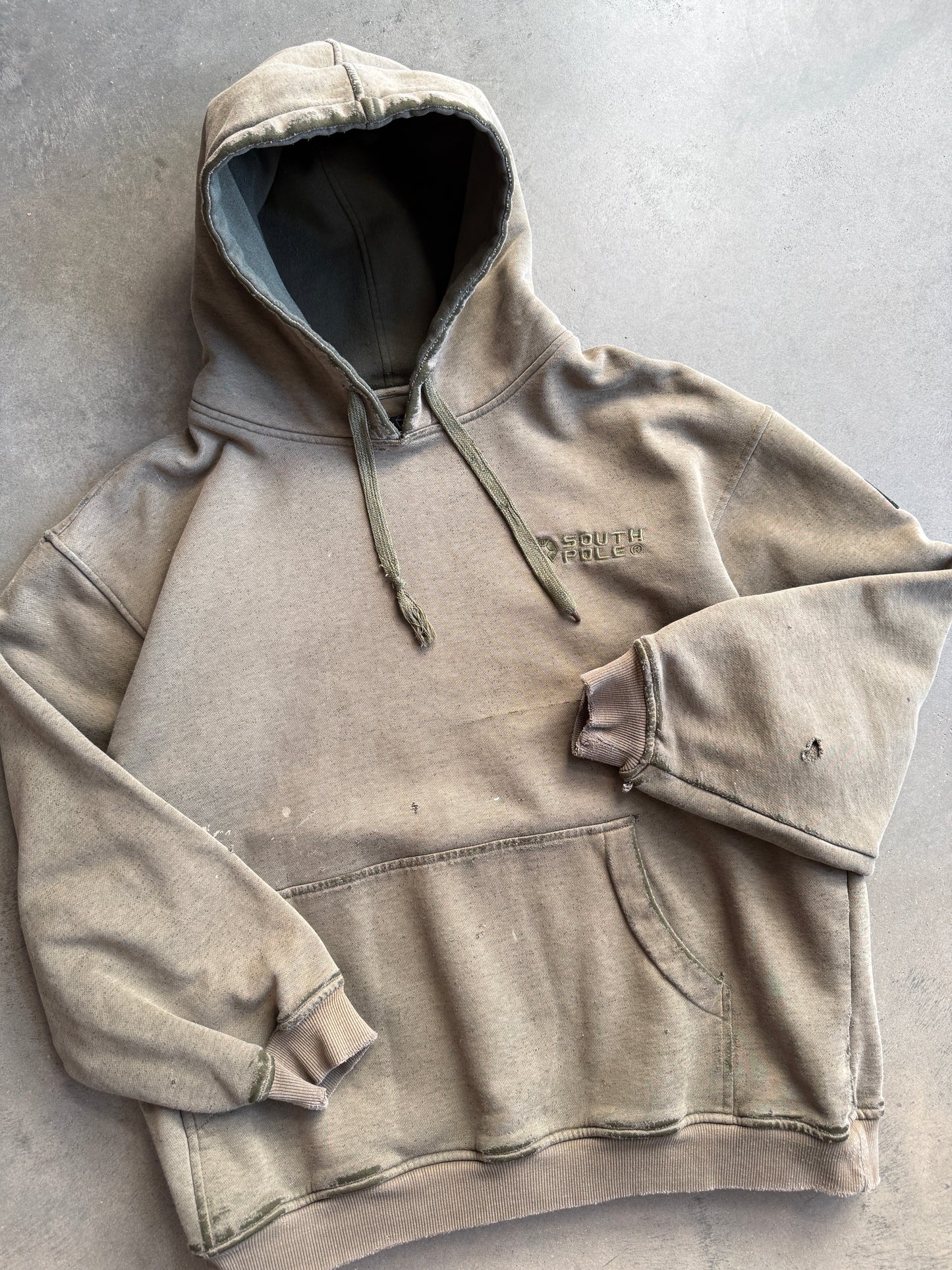 (L) Distressed South Pole Hoodie