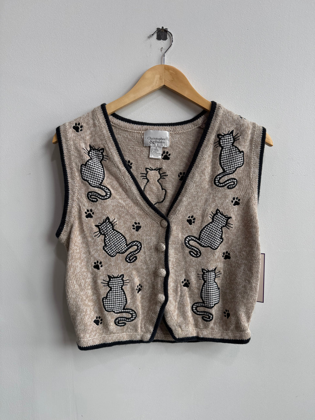 (S) Cat Sweater Vest