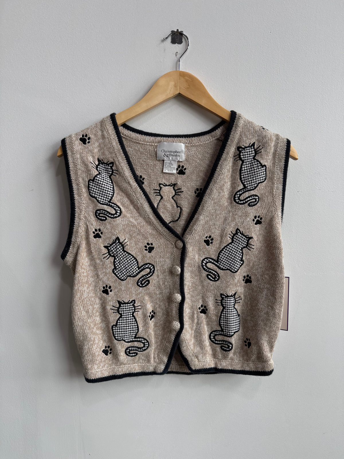 (S) Cat Sweater Vest