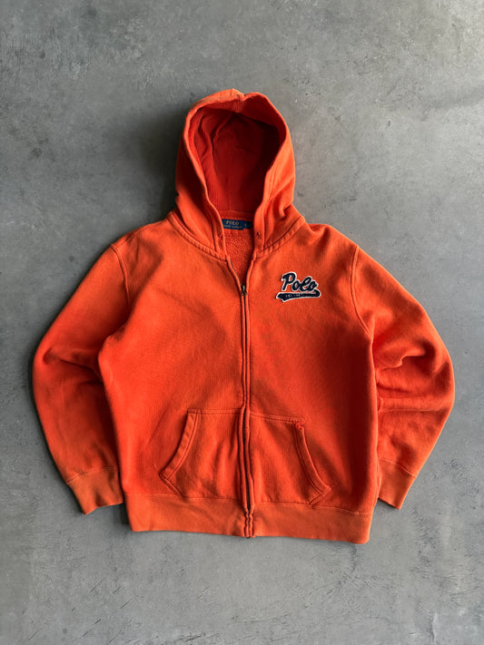 (M) Polo Ralph Lauren Orange Zip Up Hoodie
