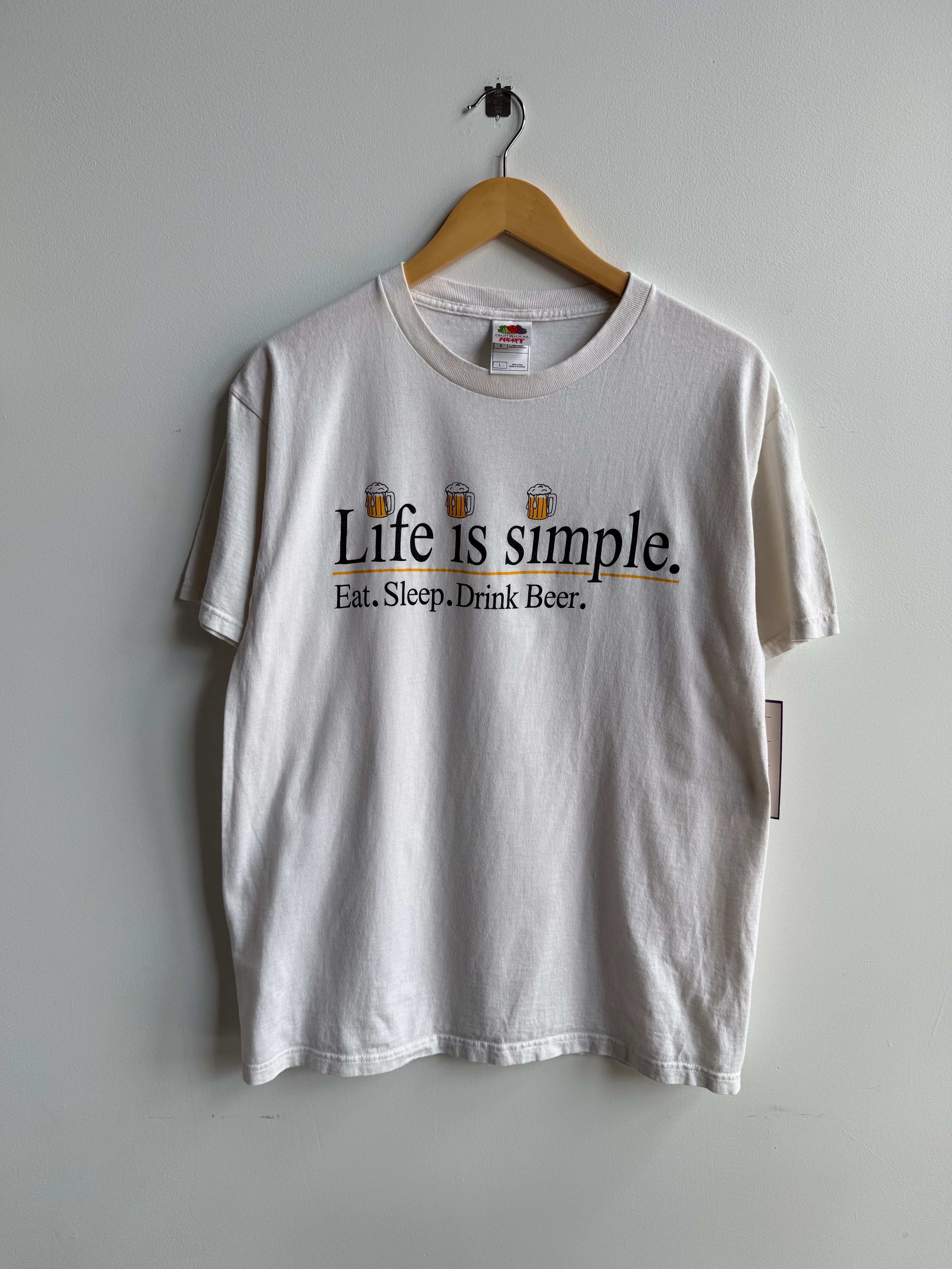 (L) Life is Simple Beer Tee