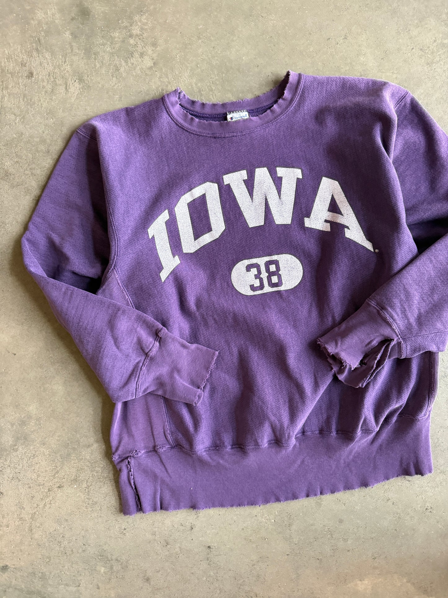 (XL) Iowa Champion Reverse Weave Crew