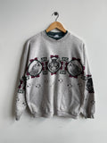 (L) Art Unlimited Wolf Print Crew