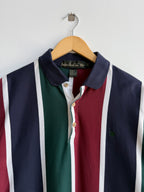 (L) Striped Rugby Polo Shirt
