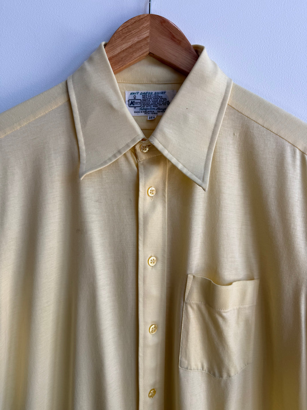 (L) K Mart Knit Dress Shirt