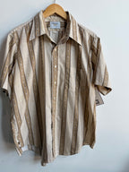 (XL) Arrow Striped Button Up Shirt