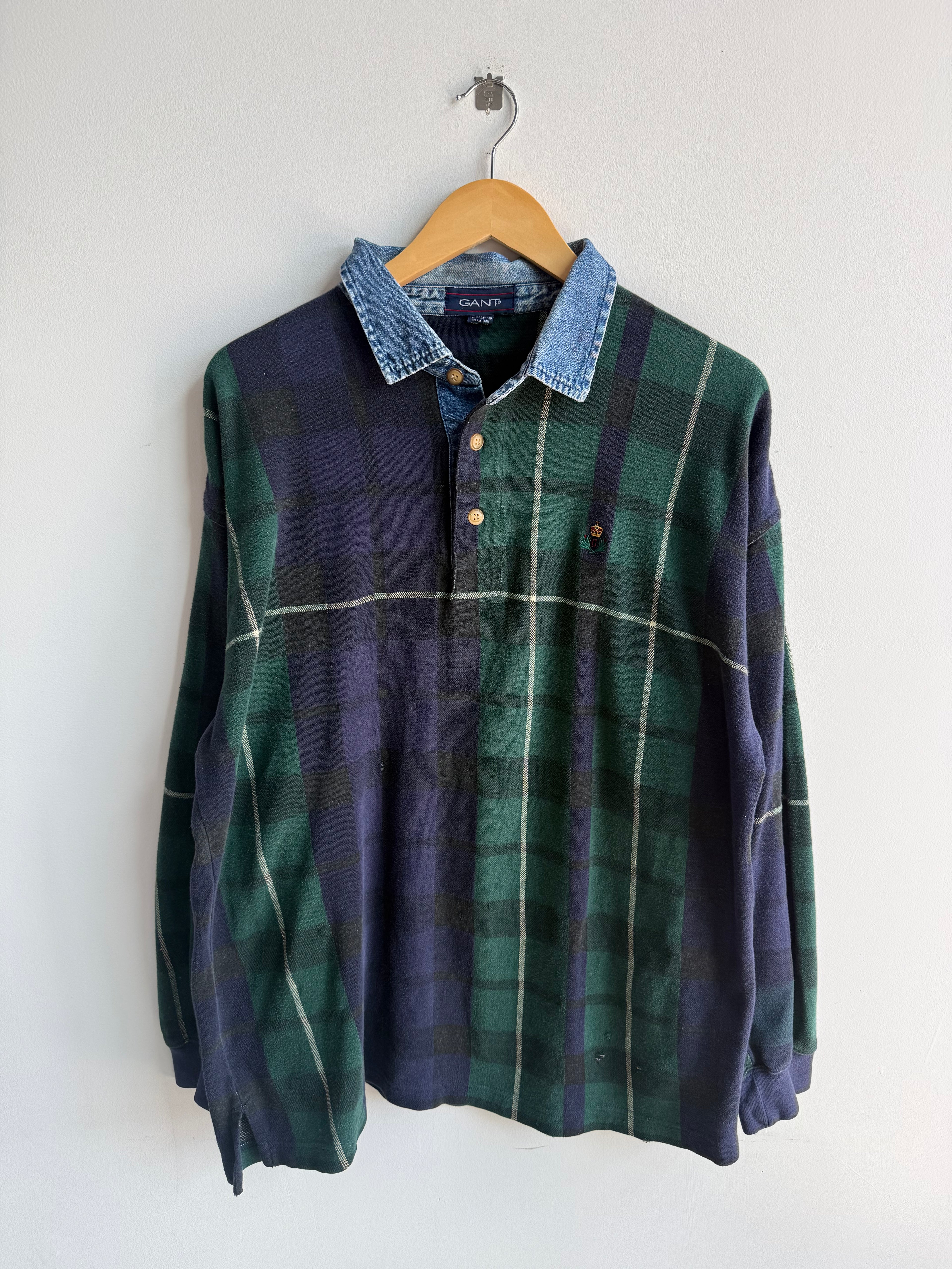 (XL) Gant Plaid Rugby Shirt