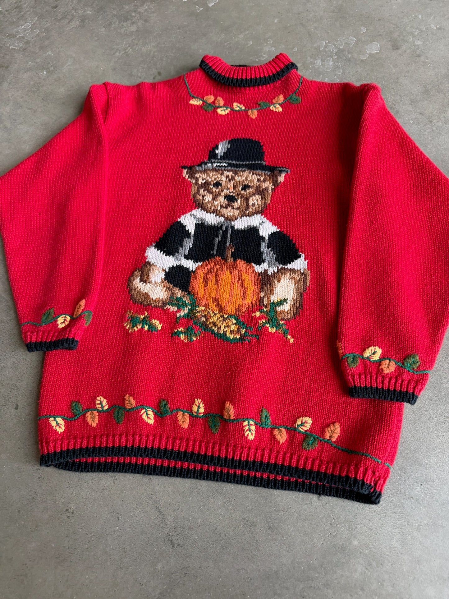 (M) Teddy Bear Fall Cotton Sweater