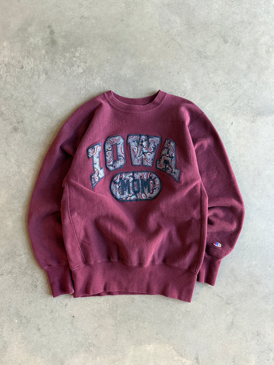 (L) Iowa Mom Champion Reverse Weave Crew