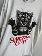 (L) Stressed Out Cat Tee