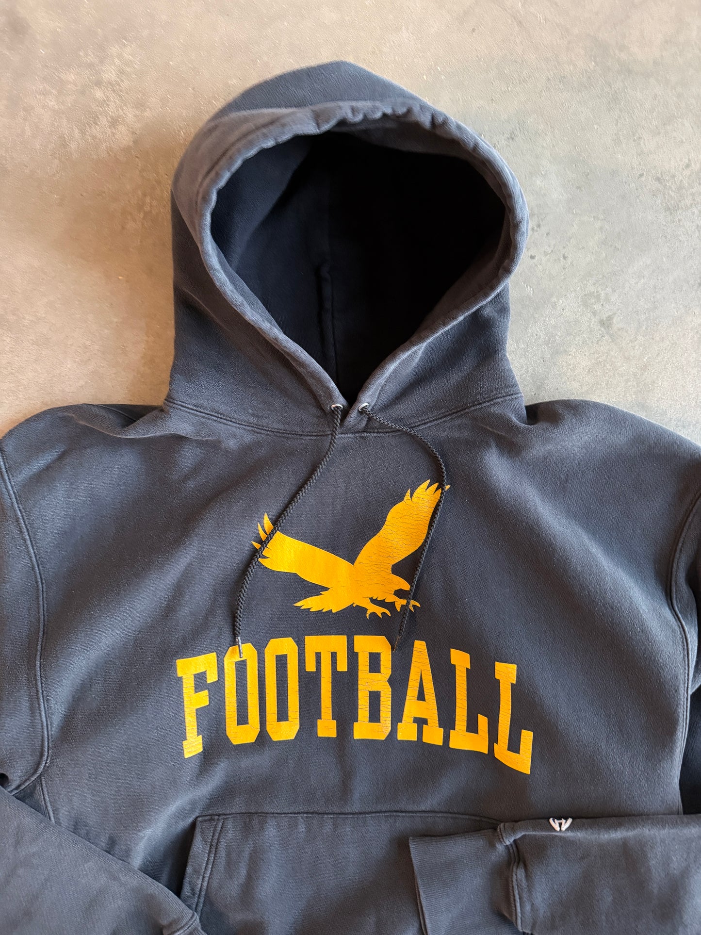 (XL) Black Champion Reverse Weave Hoodie