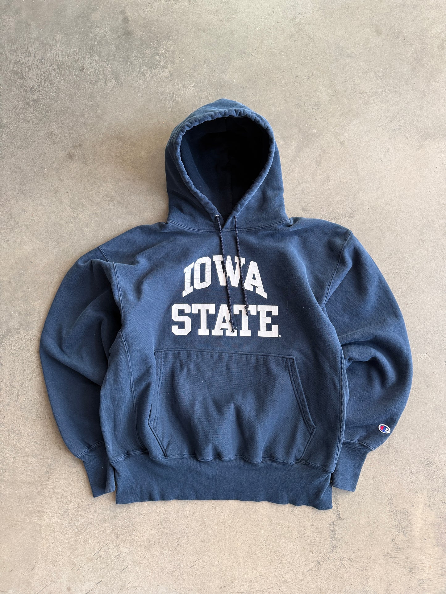 (XL) Iowa State Navy Reverse Weave Hoodie