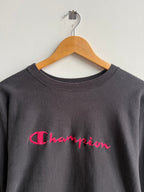 (XL) Black Champion Reverse Weave Crew