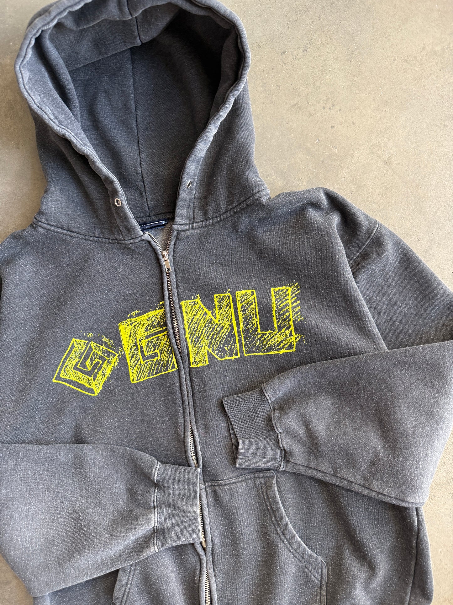 (L) GNU Zip Up Hoodie