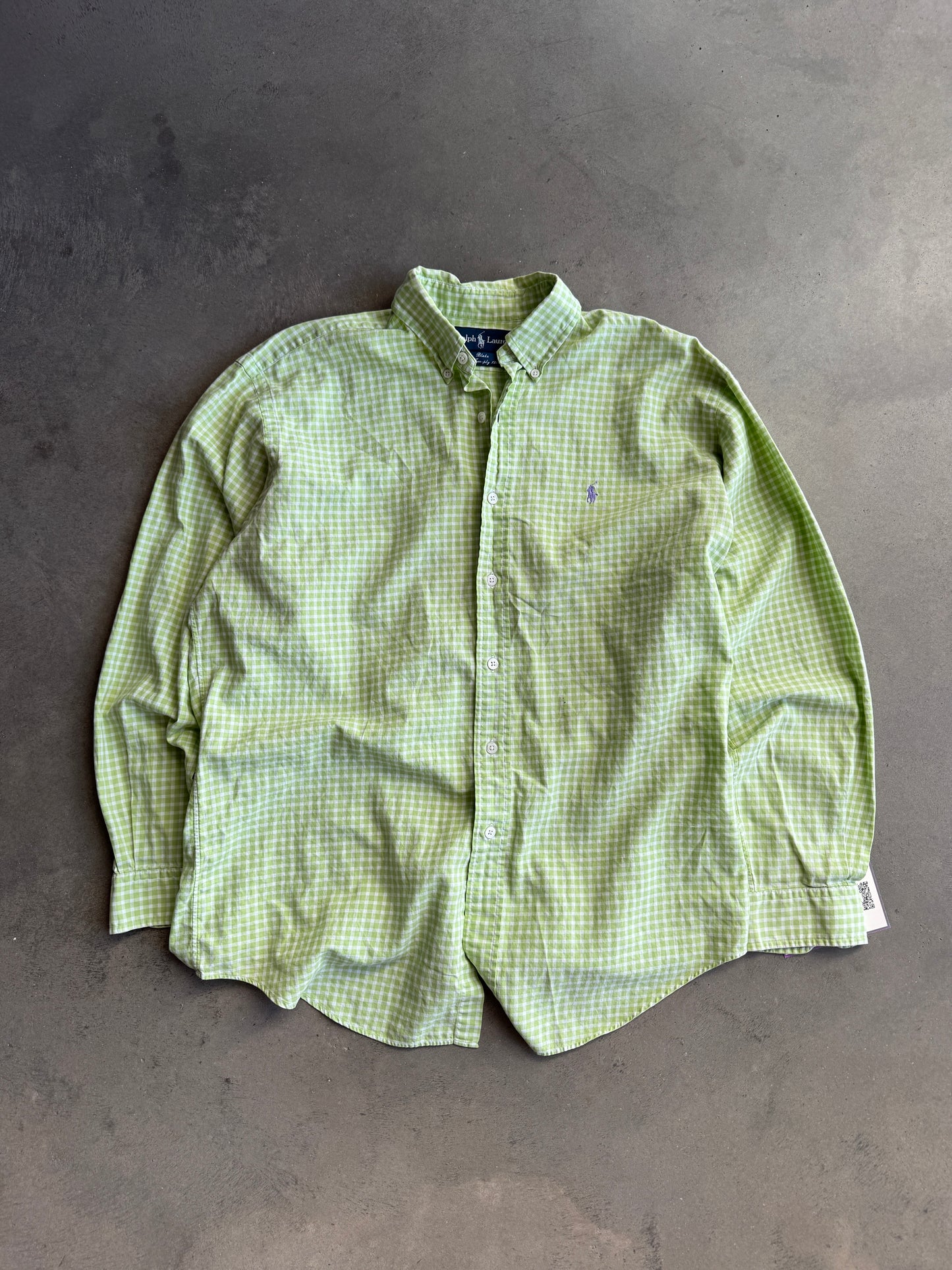 (M) Green Polo Button Up Shirt