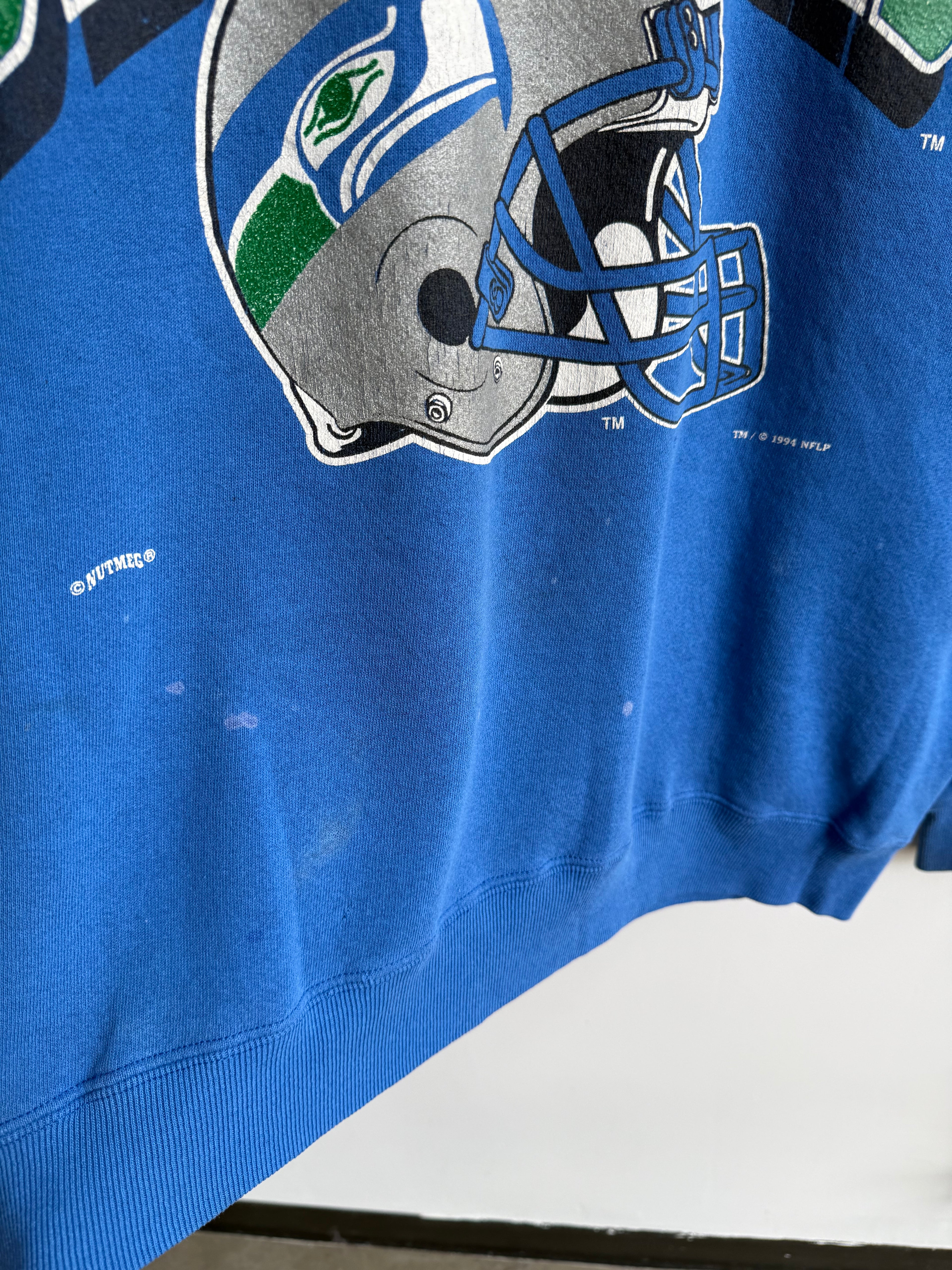 (XL) Seattle Seahawks Nutmegs Mills Crew