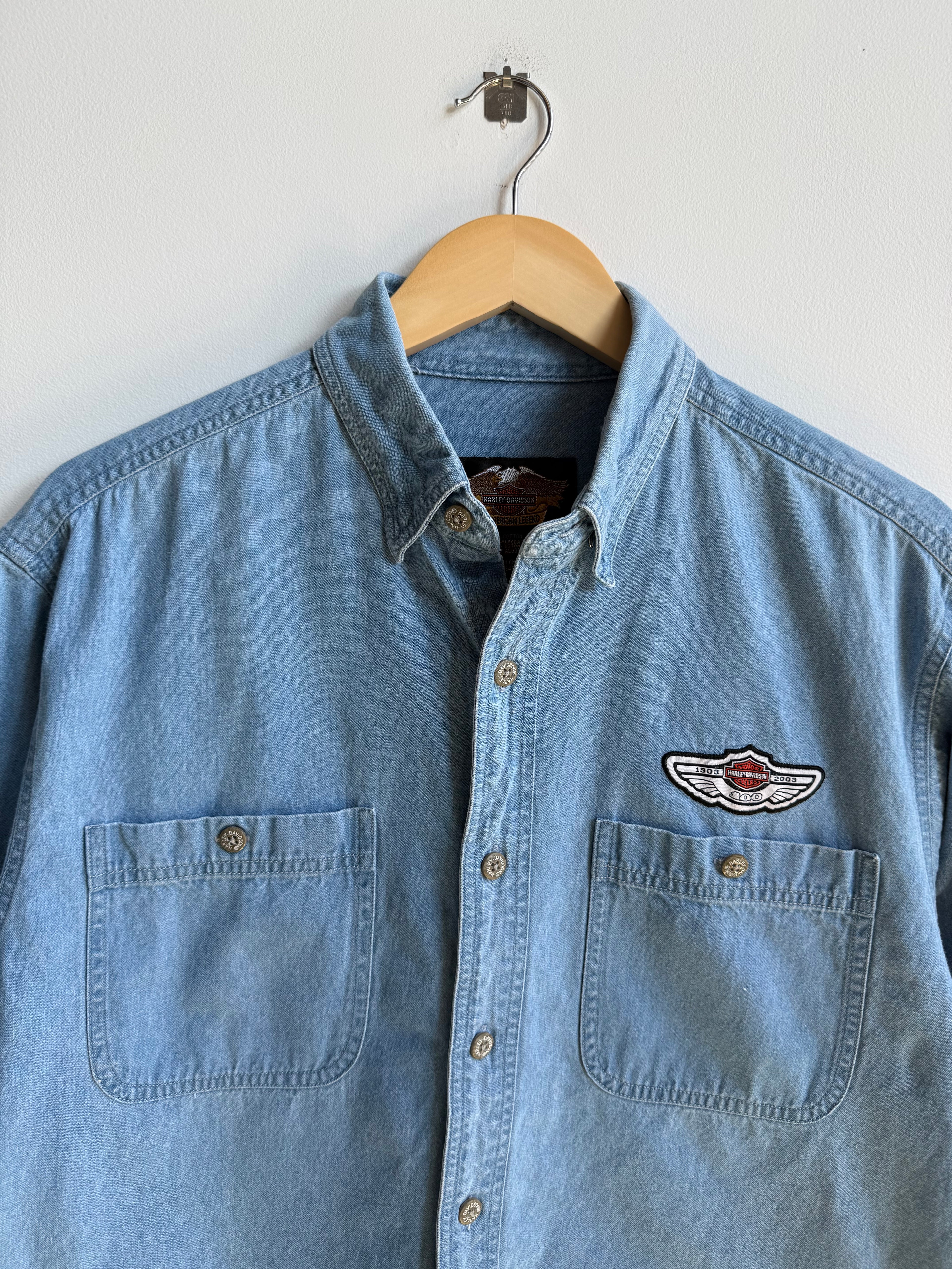(M) Harley Davidson Button up Shirt