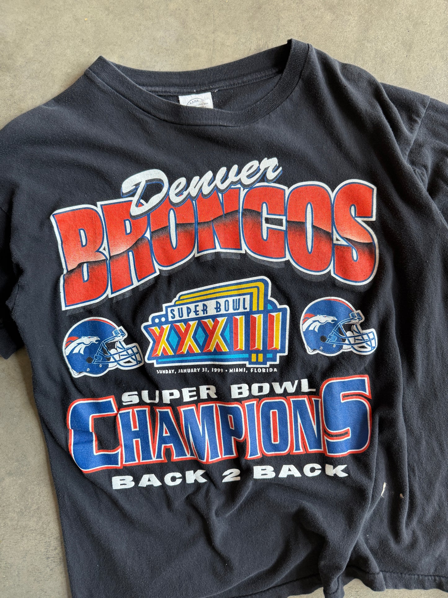 (L) Denver Broncos Back to Back Tee
